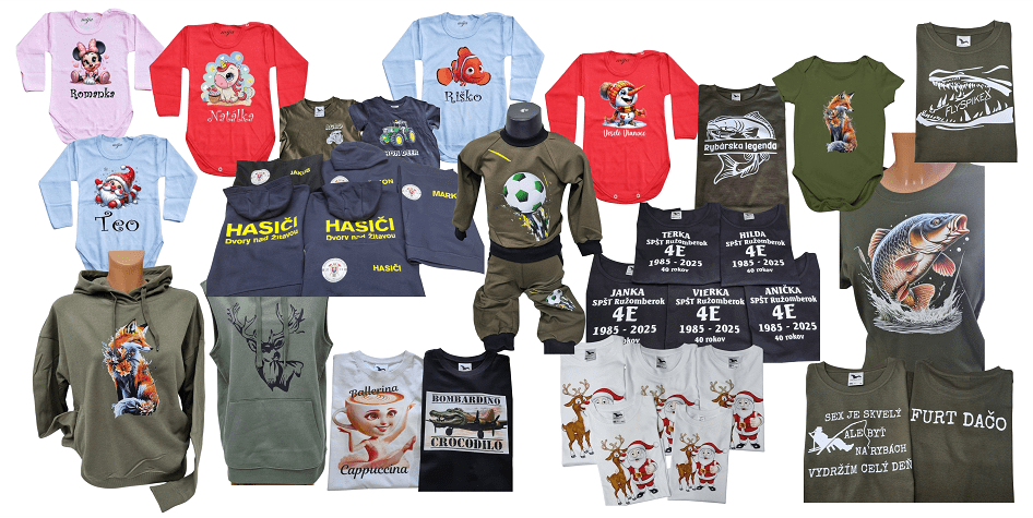 široký sortiment - Potlač textilu mk